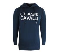 Cavalli Class Reverse Logo Navy Blue Hoodie