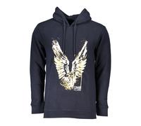 Cavalli Class - Sudadera azul con capucha- mangas largas y estampado de logo - Sweatshirts & Hoodies - Hombre - Azul - L -