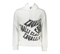 Cavalli Class - Sudadera con Capucha Blanca Manga Larga Estampado - Sweatshirts & Hoodies - Hombre - Blanco - 2XL -