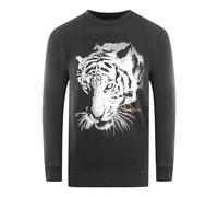 Cavalli Class Tiger Silhouette Logo Black Sweatshirt