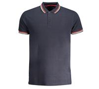 Cavalli Class Tipped Collar Toned Logo Navy Blue Polo Shirt