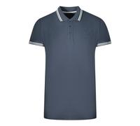 Cavalli Class Twinned Tipped Collar Navy Blue Polo Shirt