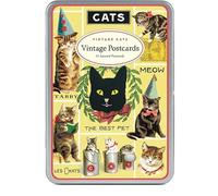 CAVALLINI & CO. Juego de postales vintage de gatos, varios colores