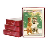Cavallini & Co. Tarjetas de Navidad con diseño de gatos