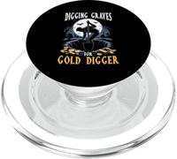 Cavando tumbas para un Trabajador del Cementerio del Cementerio del excavador de Oro PopSockets PopGrip para MagSafe