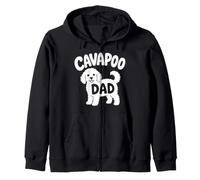 Cavapoo Dad Cute Dog Dueño Doodle Puppy Padre Humor Perrito Sudadera con Capucha