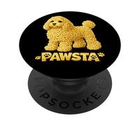 Cavapoo Spaghetti Fideos Comida Italiana Cachorro Amor PopSockets PopGrip Adhesivo