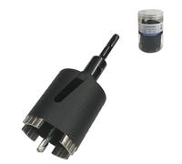 CAVATINY Broca avellanadora de diamante de 68 mm, altura de segmento de 10 mm con alojamiento M16 de 80 mm de longitud útil, adaptador SDS-plus, corona de perforación para hormigón, ladrillo hueco,