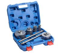 CAVATINY Juego de 9 sierras de corona de hormigón, 30 mm, 40 mm, 65 mm, 80 mm, 100 mm, con dientes XXL, SDS PLUS y adaptador MAX, hormigón, piedra de cemento