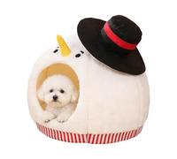 Cave Bed - Fibra de poliéster, 14,96 x 14,96 x 15,75 en Dog Bed Snowman-Shaped Shelter | Soft and Pet Hideaway, Enclosed Pet Furniture for Desk Area, Bedside, Window, Chair, Couch, Living Room