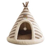 Cave Cat Bed - Knitted Wool Crystal Soft 45x45x38cm | Enclosed Tunnel Nest | Warm Indoor Cat House Teepee Cave Bed Sleeping B́Ed | Winter Pet B́Ed for Indoor Home Travel Use