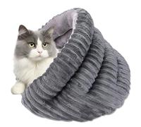 Cave Cat Beds - Portable Pet Bed, Removable para interiores Cat Nest with Tunnel Design | Warming Non Slip House for Home, Travel, Winter, Outdoor, Balcony and Bedroom Use