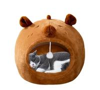 Cave Cave Bed,Cozy Sleeping Bed for Indoor Cats Capybara-Shaped | Winter Pet Supplies, Cat Cave for Living Room Indoors Bedroom