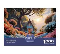 Cave House with Indoor Pool Water 1000 Pcs Cartón Fuerte Rompecabezas Storybook Cottage Imposible, Difícil Juego Familiar Puzzle para Niños Pequeños 70x50cm/1000pcs