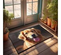 Cave Man Bar Golden Retriever: A Picture Of Perfection Felpudo divertido para puerta delantera, oficina, decoración para M (50 x 80 cm)