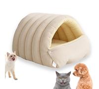Cave-Style Cat Cave Dog House, Enclosed Indoor Tent Seasons Universal Dog House Cat Nest (Purple,Green,White) (White,1)