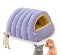 Cave-Style Cat Cave Dog House, Enclosed Indoor Tent Seasons Universal Dog House Cat Nest (Purple,Green,White) (Purple,1)