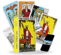 CAVECA Cartas de Tarot en Español para Principiantes + GUÍA y Curso de Regalo, Baraja de Tarot de 78 Cartas Coloridas y Robustas, Carta de Tarot Rider Waite Edición en Español e Inglés con Libro Guía