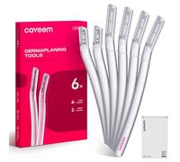 CAVEEM Dermaplane Razor para mujeres, herramienta de dermaplaning - Rasuradoras faciales para mujeres y hombres, cuchillas recortadoras de cejas y moldeador de depilación facial (6 unidades)