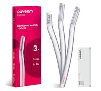 CAVEEM Dermaplane Razor para mujeres, herramienta de dermaplaning - Rasuradoras faciales para mujeres y hombres, cuchillas recortadoras de cejas y moldeador de depilación facial (3 unidades)