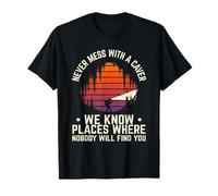 Caver Sabe Cuevas Ocultas Espeleología Retro Camiseta