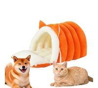 Caverna para gatos, felpa lavable con cojín extraíble, cueva caliente y cerrada para gatos - para gatitos cachorro animal de compañía, calma el tiempo frío interior decoración