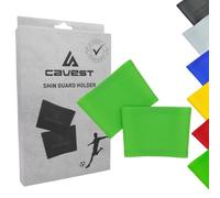 Cavest Banda sujeta espinilleras Futbol niño y Adulto de Silicona, Lavable, Hombre Mujer, Cinta para espinilleras, Regalos de Futbol (Verde, S)