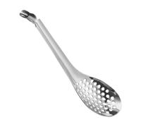 Caviar Spoons Colander - 17cm Bartending Sieves | Stainless Steel Culinary Gadget, Precise Slots Smooth Serving Fine Mesh Alternate Molecular Gastronomy Dessert Topping Home Dinner Silver