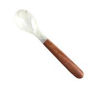 Caviar Spoons - Cucharas de Caviar de madera | Mother Of Pearl Caviar Spoons | Fruit Cake Fork | Natural Shell Spoon Mother Of Pearl Spoons For Egg Ice Cream Coffee Restaurant Serving