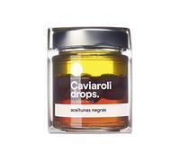 Caviaroli - Drops de Aceituna Negra - Esferificaciones de Aceituna Triturada - Aperitivo Gourmet - Bote con 20 Perlas de Aceituna - 190 grs
