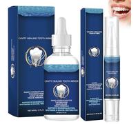 Cavity Healing Tooth Armor Liquid Repair Kit,60ml Dental Cavity Healing Tooth Armor,Enamel Repair,Gotas De Crecimiento Goma&3ml Lapiz Blanqueador De Dientes,Blanqueamiento,Cuidado Dental Salud Encías
