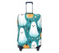Cavizow Funda elástica para equipaje de viaje, diseño de calabazas y fantasmas de Halloween, lavable, antiarañazos, S-XL, Varios colores, L (Fits 25-28 in Luggage)