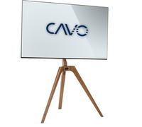 CAVO Caballete 400 x 400 mm de TV para Pantallas de 45 a 65 Pulgadas | de hasta 40 kg, nogal lacado natural, VESA máx. Soporte universal giratorio para TV y monitores planos y curvos