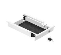 CAVO Cajón portadocumentos de acero 220 mm blanco con cerradura con entrada de cables Cajón de escritorio