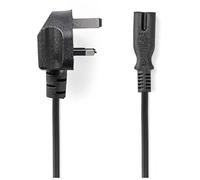 Cavo di alimentazione Nedis tipo G / IEC-320-C7 UK senza messa a terra 2,0 m nero