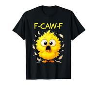 Caw Chicken Crazy Chick Señora Aves Desordenadas Dibujos Animados Humor Camiseta