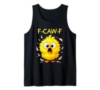 Caw Chicken Crazy Chick Señora Aves Desordenadas Dibujos Animados Humor Camiseta sin Mangas
