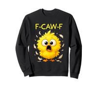 Caw Chicken Crazy Chick Señora Aves Desordenadas Dibujos Animados Humor Sudadera
