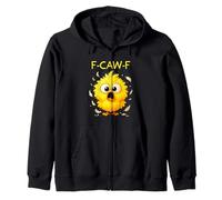 Caw Chicken Crazy Chick Señora Aves Desordenadas Dibujos Animados Humor Sudadera con Capucha