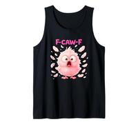 Caw Chicken Cute Pink Bird Cartoon Humor Crazy Chick Mujeres Camiseta sin Mangas