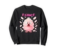 Caw Chicken Cute Pink Bird Cartoon Humor Crazy Chick Mujeres Sudadera