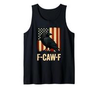 Caw Crow Black Bird USA Flag Vintage Raven Hombres Mujeres Camiseta sin Mangas