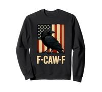 Caw Crow Black Bird USA Flag Vintage Raven Hombres Mujeres Sudadera