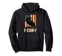 Caw Crow Black Bird USA Flag Vintage Raven Hombres Mujeres Sudadera con Capucha