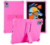 Caweet Funda para Lenovo Idea Tab Plus de 12,1 pulgadas/Tab K12 (modelo 2025), funda de silicona a prueba de golpes con soporte ajustable, color rosa