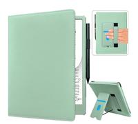Caweet Funda para Pocketbook InkPad One de 10,3 pulgadas (modelo 2026), funda de piel sintética de alta calidad con función atril, ranura para tarjetas y correa de mano, color verde