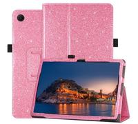 Caweet Funda para tablet T-Mobile Revvl Tab 2 - Funda de piel premium con función atril con encendido y apagado automático, color rosa brillante