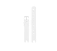 CAWEUER Compatible con correa de cuero Garmin Compatible con correa de reloj for mujer Lily Notch Series Correa de reloj suave y lisa inteligente for deportes de 14 mm(White)
