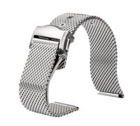 CAWEUER Compatible con Omega Compatible Seamaster Diver 300 007 Edition Correa de reloj milanesa No Time To Die plegable metal acero inoxidable Pulsera 20 mm