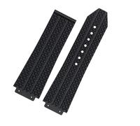 CAWEUER Compatible con reloj BIG BANG for hombre y mujer, resistente al agua, deportivo, correa de repuesto goma negra herramientas, 25 x 19 mm(Type B)